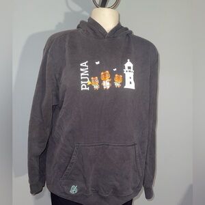 Puma Gray Hoodie Sweatshirt Animal Crossings size Medium or large
